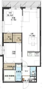 コンシアージュ船橋サウス【1階】の間取り