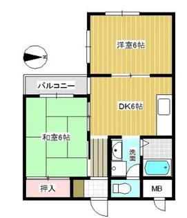 グロースパシフィック長田【5階】の間取り