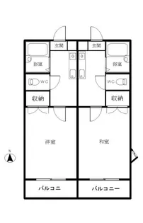 ハイツヤマネ3【2階】の間取り
