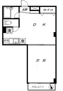 シャトー梅ヶ丘【4階】の間取り
