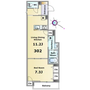 ロイヤルパレス黒砂台【3階】の間取り
