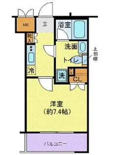 エクセリア溝ノ口【4階】の間取り