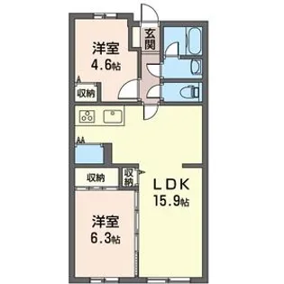 ベルメゾン北葛西【1階】の間取り