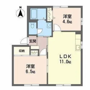 フォーレス花山手壱番館【1階】の間取り