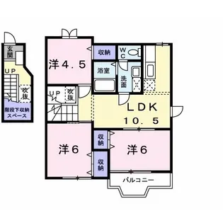 Palm East パームイースト【2階】の間取り