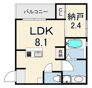 ワコーレヴィータ神戸山本通【1階】の間取り