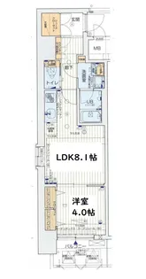 レオンコンフォート難波南【7階】の間取り