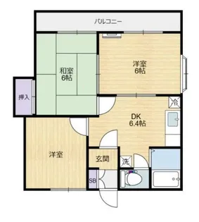 ランドスケープB棟【1階】の間取り