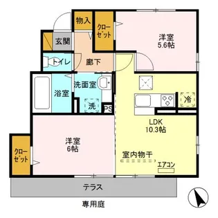 未来樹(ゆめのき) 参号棟【1階】の間取り