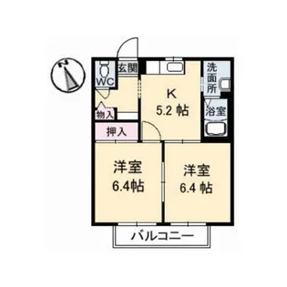 シャーメゾンシャリテABC【2階】の間取り