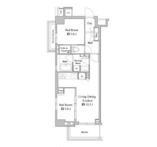 ドゥーエ西馬込【3階】の間取り