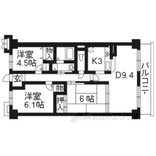 プレミール津田【3階】の間取り