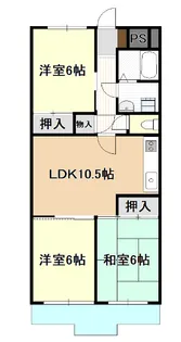 いずみ2番館【3階】の間取り