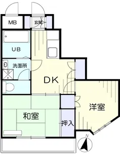 グリュック南大井【6階】の間取り