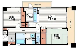 VIVO松ヶ鼻【7階】の間取り