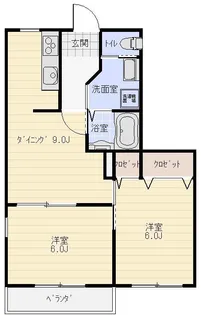 サニーコート西下台【1階】の間取り