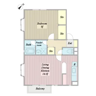 アベニュー弐番館【2階】の間取り