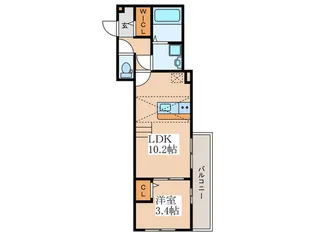 BestStage五ノ神4丁目I【3階】の間取り
