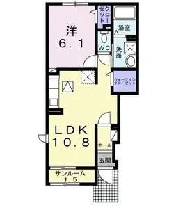 カーサフェリーチェ四日市【1階】の間取り