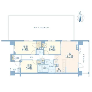ブランズ宮崎台オンザテラス【7階】の間取り