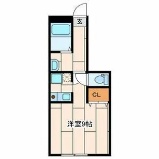 湘南(新)パラシオン【1階】の間取り