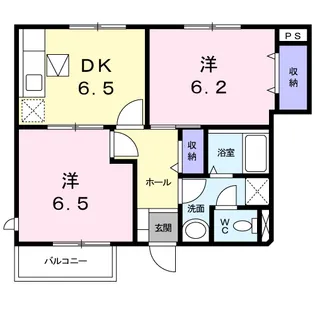 サニーコートA【1階】の間取り
