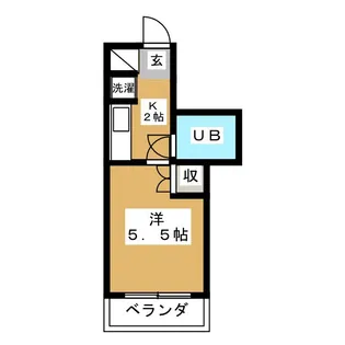 シャトレ武蔵野【1階】の間取り