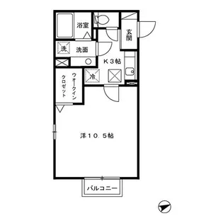 エスポワールマルヤマ【1階】の間取り