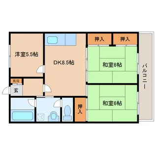 協栄マンション【6階】の間取り