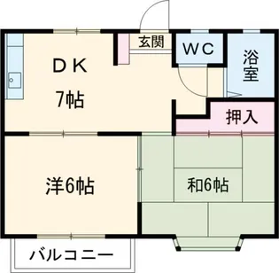 ジュネス朝日が丘【1階】の間取り