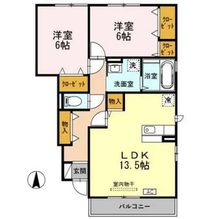 ブランズ小杉 B棟【1階】の間取り