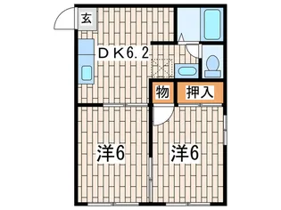 ドミール久里浜【1階】の間取り