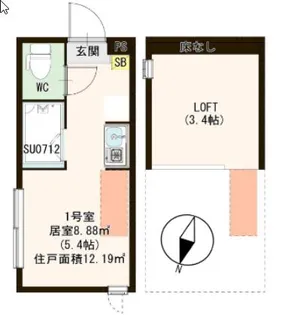 ミノリオ新小岩【2階】の間取り