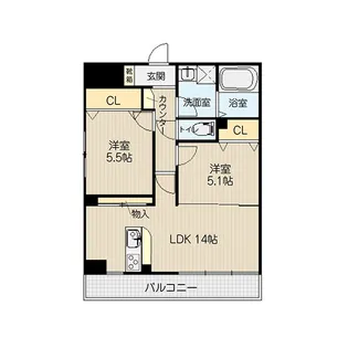 RADIA月出【4階】の間取り