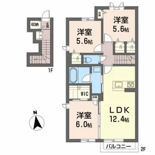 ラピス西中央I【2階】の間取り