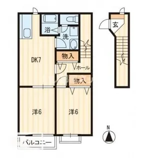 ラッフルズティファニーB【2階】の間取り