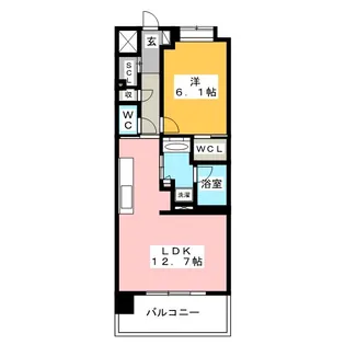 プレディアコート御器所【3階】の間取り