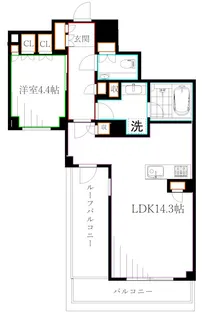 ブランズ三鷹【3階】の間取り