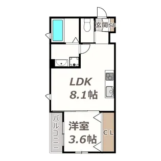 岩伸リバーコート住吉【3階】の間取り