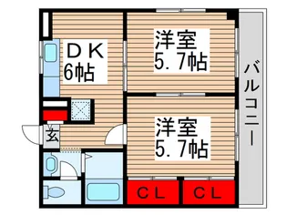 エステ-トニッシン【3階】の間取り