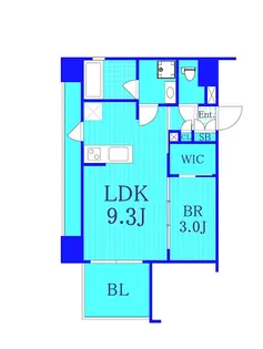 リシャール川崎THEWEST【9階】の間取り