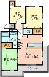 まりえ二番館【2階】の間取り