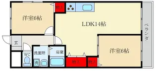 レオハイム津田2【4階】の間取り