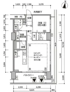 東雲キャナルコートCODAN17号棟【6階】の間取り