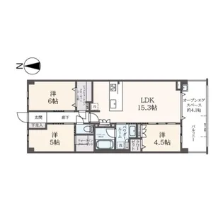 ヴェレーナシティパレ・ド・シエルカルティエ3【2階】の間取り