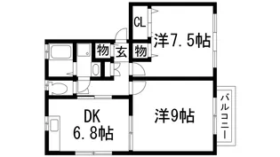ラ・メゾン御殿山【2階】の間取り