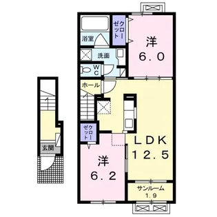 ヴィラ アストラガル III【2階】の間取り