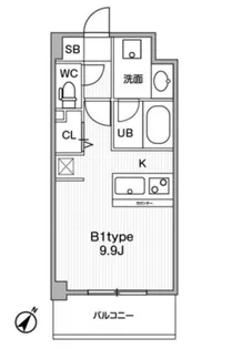 JMFResidence町田【6階】の間取り