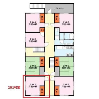 湖水荘【2階】の間取り