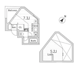 GranDuo代田橋【5階】の間取り